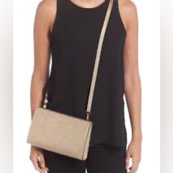 Michael Kors Jet Set Travel Large Convertible Leather Crossbody- Blue - Picture 2 of 9